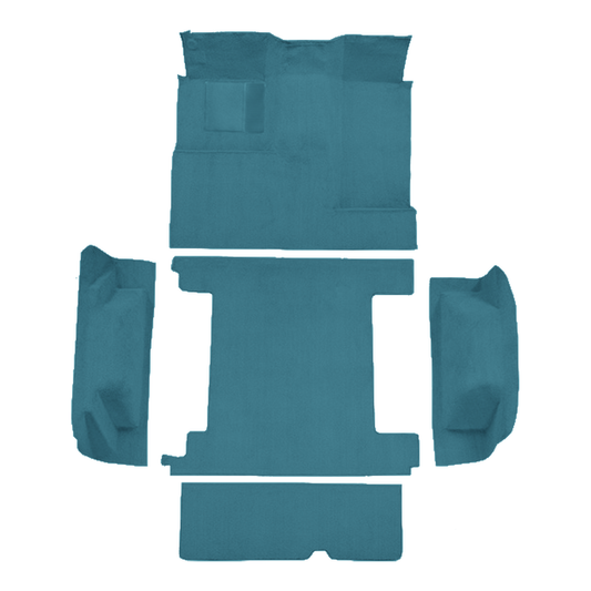 1966-1973 Ford Bronco 2 Tanks Complete w/ Tailgate Lock Loop Molded Replacement Carpet Kit - 5-Piece - product image