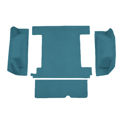 1966-1973 Ford Bronco 1 Tank w/ Tailgate Lock Cargo Area Loop Molded Replacement Carpet Kit - 4-Piece - product image