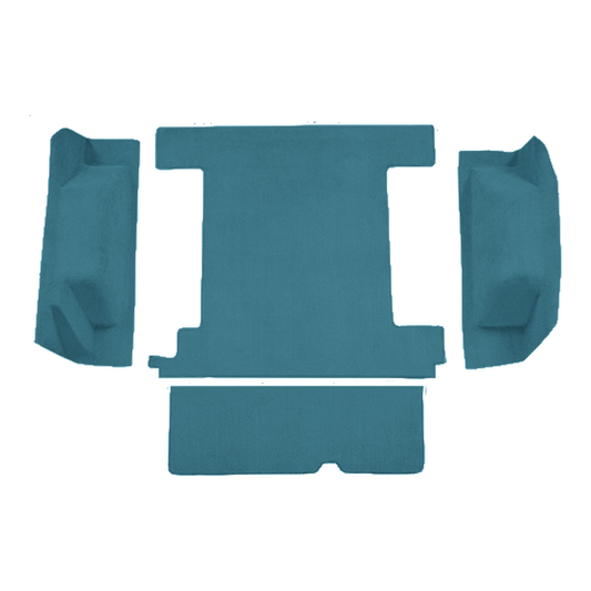 1966-1973 Ford Bronco 1 Tank w/ Tailgate Lock Cargo Area Loop Molded Replacement Carpet Kit - 4-Piece - product image