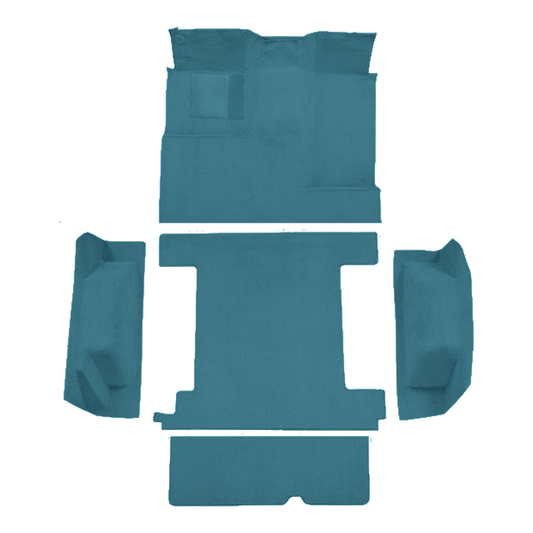 1966-1973 Ford Bronco 1 Tank Complete w/ Tailgate Lock Loop Molded Replacement Carpet Kit - 5-Piece - product image