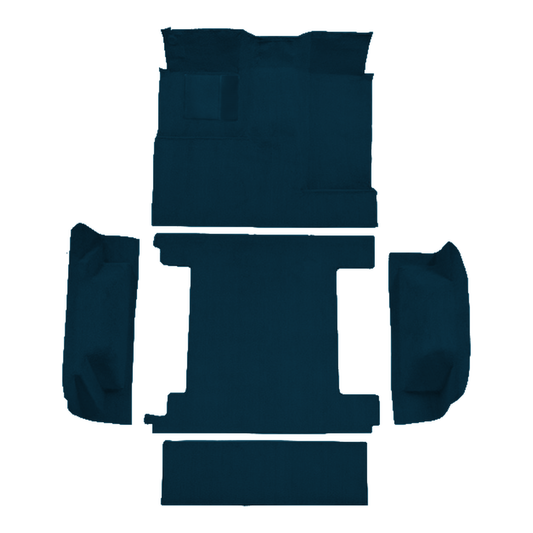 1974-1976 Ford Bronco 2 Tanks Complete w/o Tailgate Lock Cutpile Replacement Carpet Kit - 5-Piece - product image