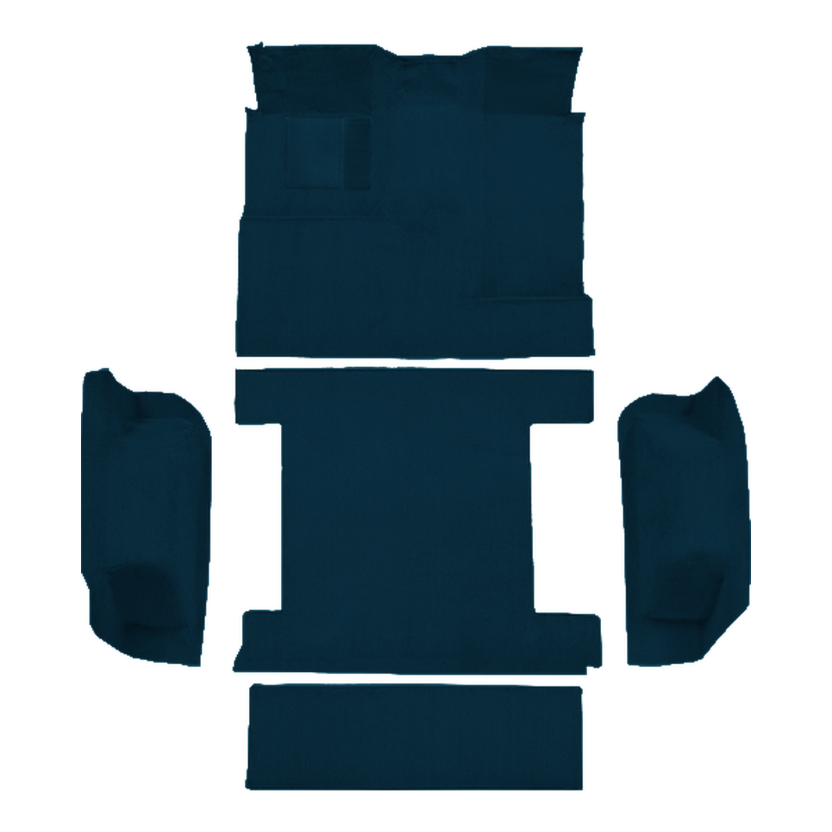1977 Ford Bronco Complete without Tailgate Lock Cutpile Molded Replacement Carpet Kit - 5-Piece - product image