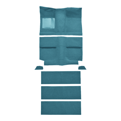 1964 Ford Mustang Fastback w/ Folddowns w/o Shifter Hole Loop Molded Replacement Carpet Kit - 7-Piece - product image