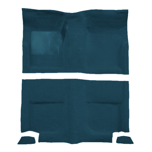 1965-1968 Ford Mustang FB w/o Folddowns w/o Shifter Hole Pass Nylon Replacement Carpet Kit - 4-Piece - product image