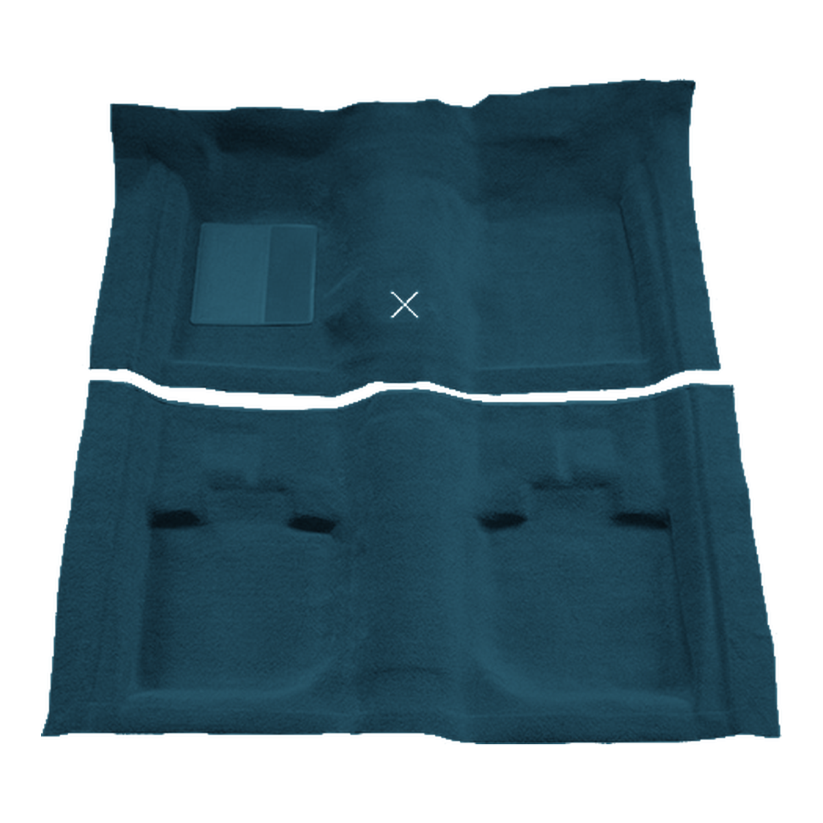 1971-1973 Ford Mustang Convertible with Shifter Cut Nylon Molded Replacement Carpet Kit - 2-Piece - product image