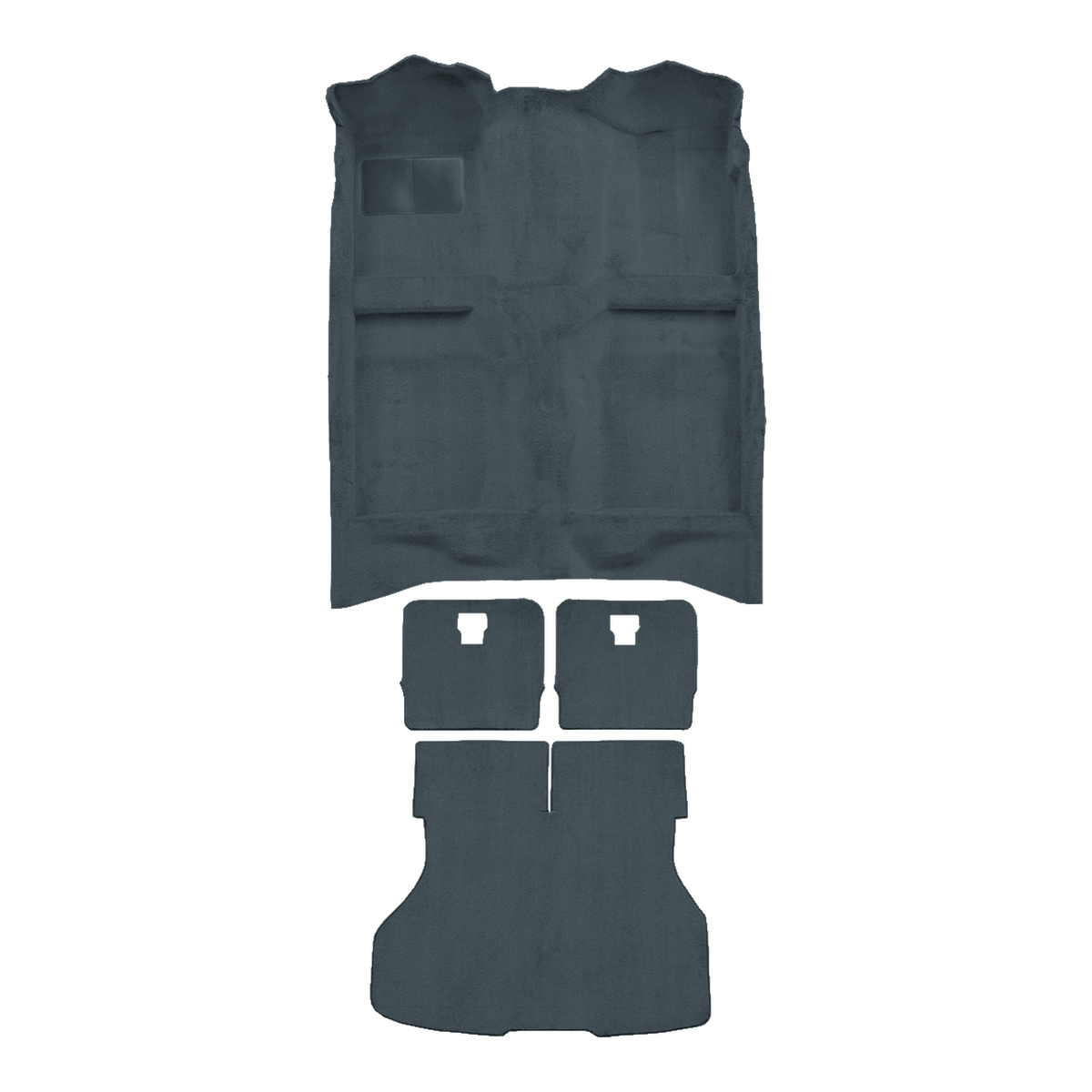 1987-1993 Ford Mustang Hatchback Complete Cutpile Molded Replacement Carpet Kit - 4-Piece - product image