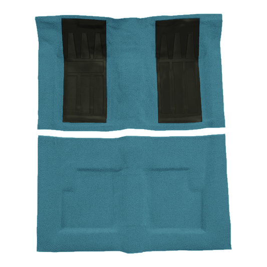 1969-1971 Ford Torino GT 2DR Conv Auto w/ 2 Black Inserts Loop Molded Replacement Carpet Kit - 2-Piece - product image