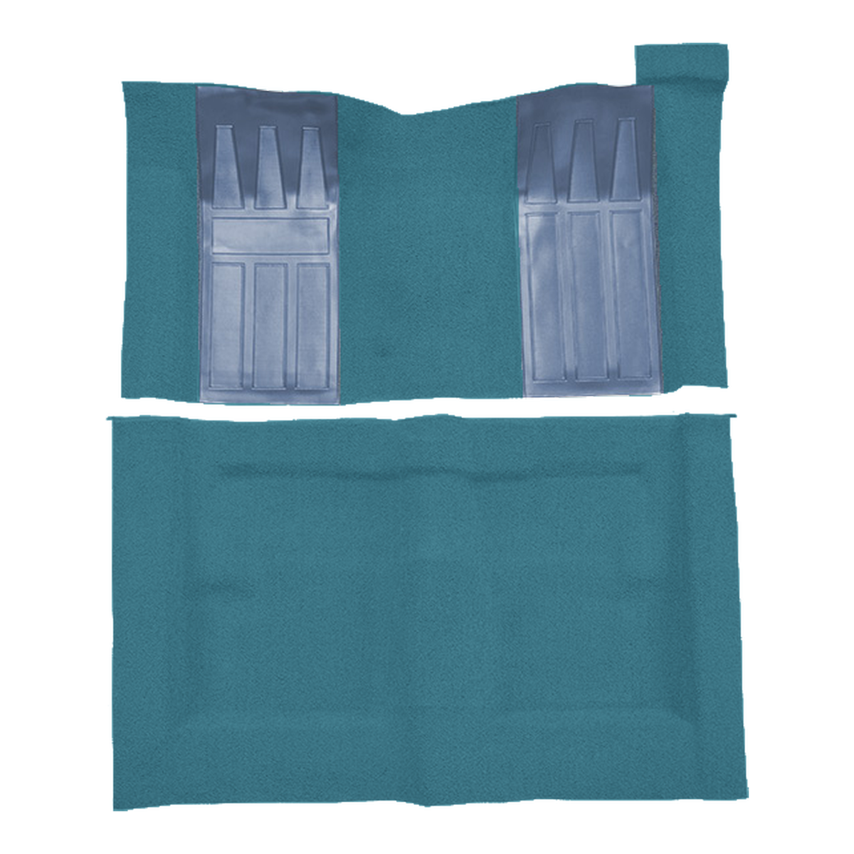 1969-1971 Ford Torino GT 2DR HT/FB Auto w/ 2 Med Blue Ins Loop Molded Replacement Carpet Kit - 2-Piece - product image