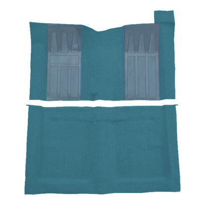 1969 Ford Torino GT 2DR HT/FB 4spd w/ 2 Medium Blue Ins Loop Molded Replacement Carpet Kit - 2-Piece - product image