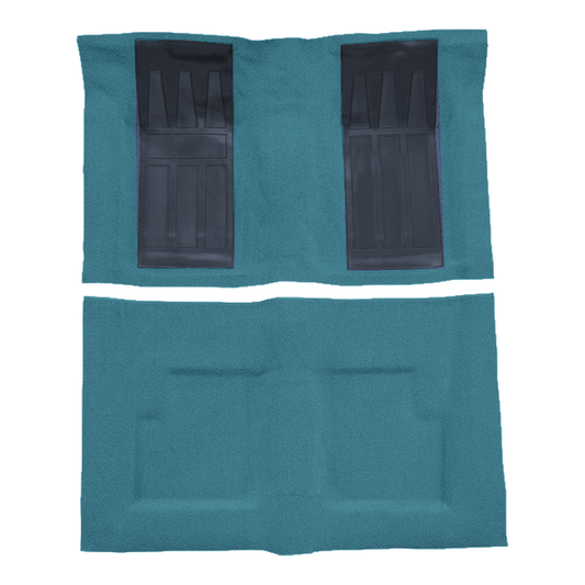 1969-1971 Ford Torino GT 2DR Conv Auto w/ 2 Med Blue Ins Loop Molded Replacement Carpet Kit - 2-Piece - product image