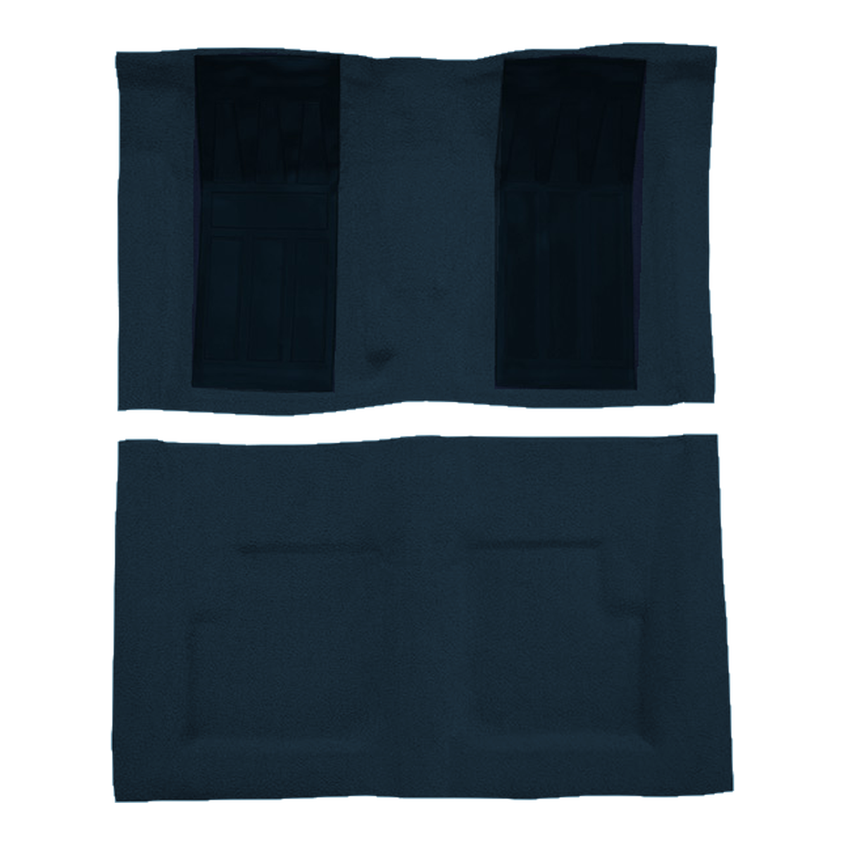 1969 Ford Torino GT 2DR Conv 4spd w/ 2 Dark Blue Inserts Loop Molded Replacement Carpet Kit - 2-Piece - product image