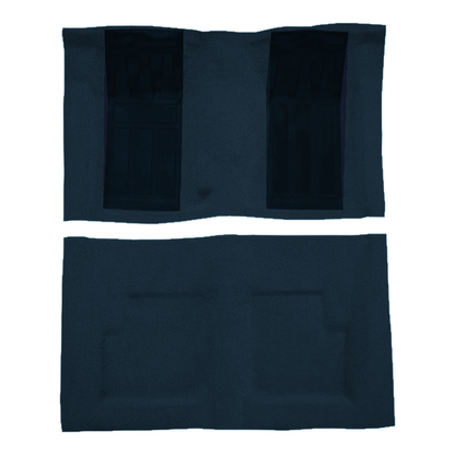1969 Ford Torino GT 2DR Conv 4spd w/ 2 Dark Blue Inserts Loop Molded Replacement Carpet Kit - 2-Piece - product image