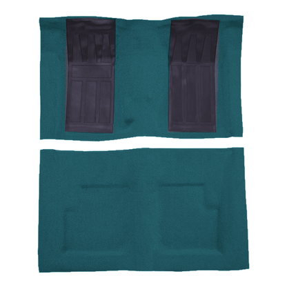 1971 Ford Torino GT 2DR Conv 4spd w/ 2 Bright Blue Ins Loop Molded Replacement Carpet Kit - 2-Piece - product image