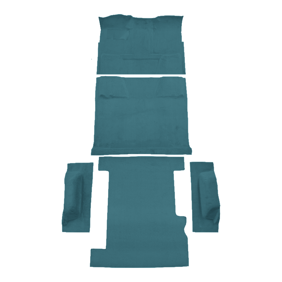 1975-1978 GMC C15 Suburban 2WD Auto Complete Cutpile Molded Replacement Carpet Kit - 5-Piece - product image