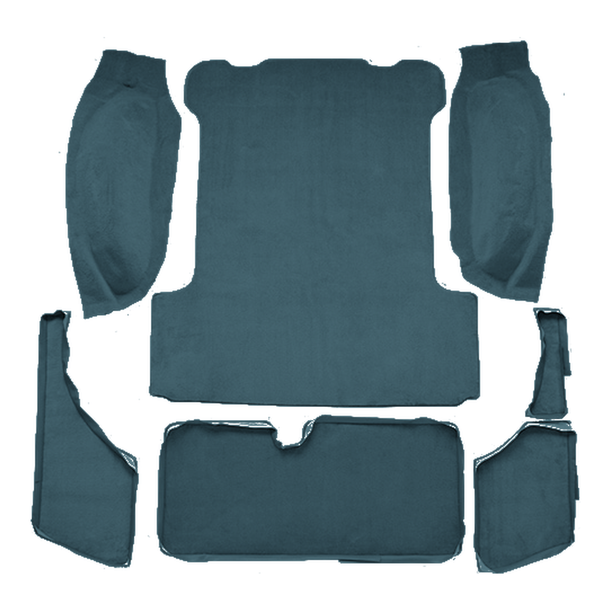 1984-1991 Jeep Grand Wagoneer Cargo Area Cutpile Molded Replacement Carpet Kit - 7-Piece - product image