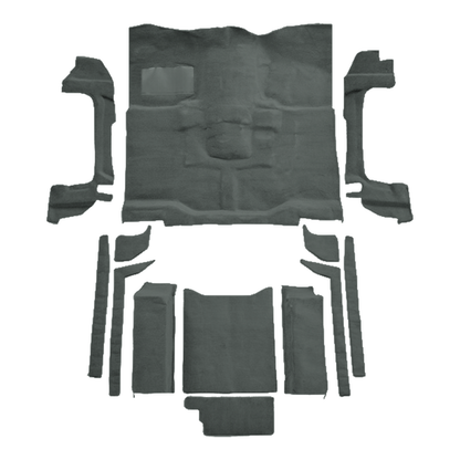 1987-1995 Jeep Wrangler with Rocker Panels Complete Cutpile Molded Replacement Carpet Kit - 13-Piece - product image