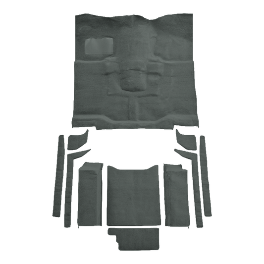 1987-1995 Jeep Wrangler w/o Rocker Panels Complete Cutpile Molded Replacement Carpet Kit - 11-Piece - product image