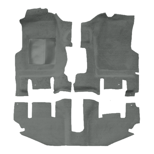 1997-2006 Jeep Wrangler Long Console Pass Area Cutpile Molded Replacement Carpet Kit - 3-Piece - product image