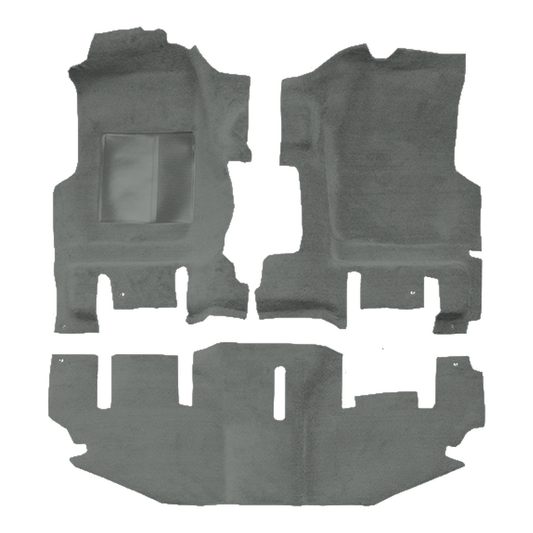 1997-2006 Jeep Wrangler Short Console Pass Area Cutpile Molded Replacement Carpet Kit - 3-Piece - product image