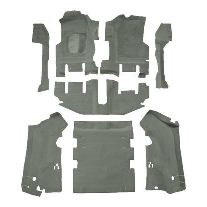2003-2006 Jeep Wrangler Long Console w/ Rocker Panels Cutpile Replacement Carpet Kit - 8-Piece - product image