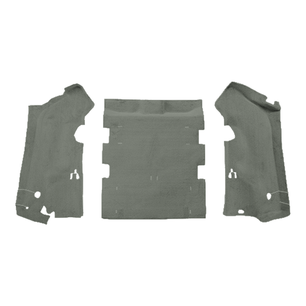 2003-2006 Jeep Wrangler Cargo Area Cutpile Molded Replacement Carpet Kit - 3-Piece - product image