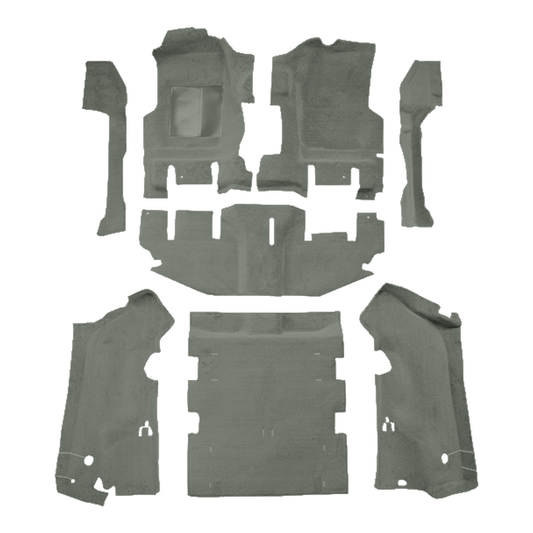 2003-2006 Jeep Wrangler Short Console w/ Rocker Panels Cutpile Replacement Carpet Kit - 8-Piece - product image