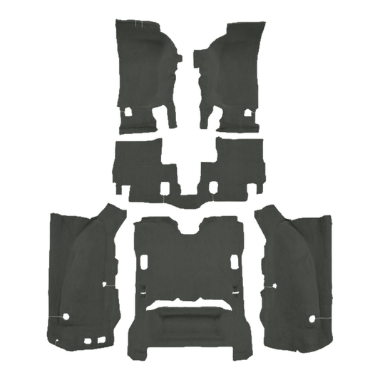 2007-2010 Jeep Wrangler 2DR Complete Cutpile Molded Replacement Carpet Kit - 6-Piece - product image