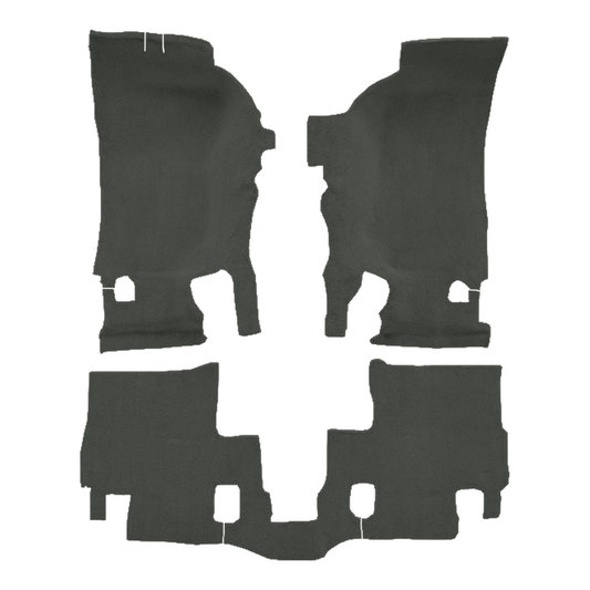 2007-2010 Jeep Wrangler 2DR Pass Area Cutpile Molded Replacement Carpet Kit - 3-Piece - product image