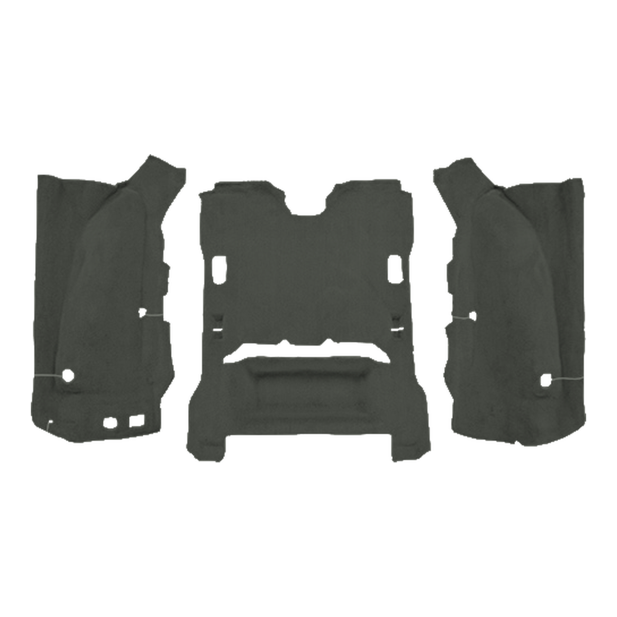 2007-2010 Jeep Wrangler 2DR Cargo Area Cutpile Molded Replacement Carpet Kit - 3-Piece - product image