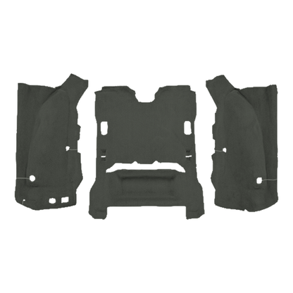 2007-2010 Jeep Wrangler 2DR Cargo Area Cutpile Molded Replacement Carpet Kit - 3-Piece - product image