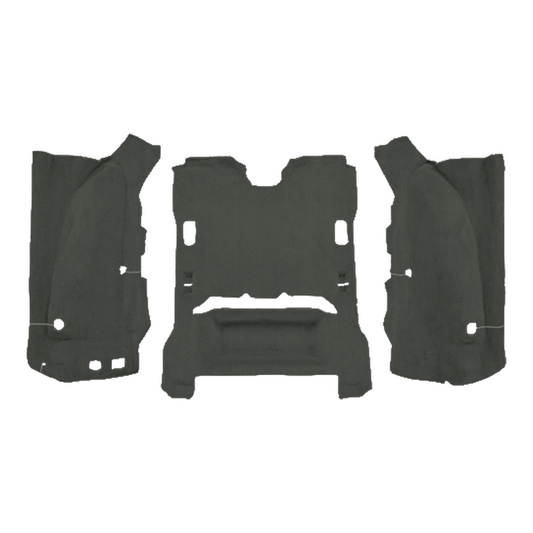 2007-2010 Jeep Wrangler 2DR Cargo Area Cutpile Molded Replacement Carpet Kit - 3-Piece - product image