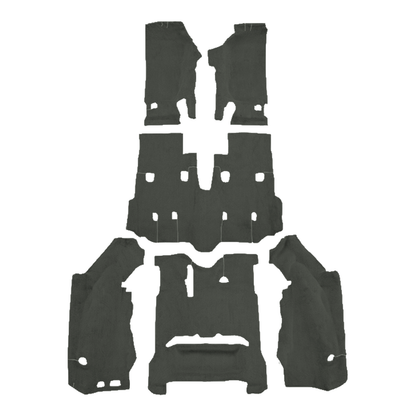 2007-2010 Jeep Wrangler 4DR Unlimited Complete Cutpile Molded Replacement Carpet Kit - 6-Piece - product image
