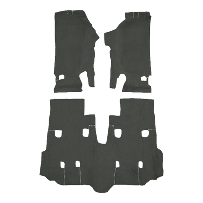 2007-2010 Jeep Wrangler 4DR Unlimited Pass Area Cutpile Molded Replacement Carpet Kit - 3-Piece - product image