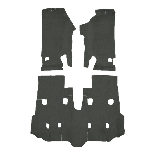 2007-2010 Jeep Wrangler 4DR Unlimited Pass Area Cutpile Molded Replacement Carpet Kit - 3-Piece - product image