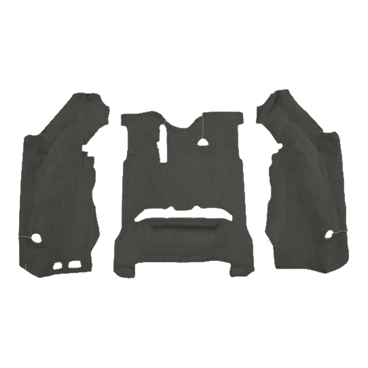 2007-2010 Jeep Wrangler 4DR Unlimited Cargo Area Cutpile Molded Replacement Carpet Kit - 3-Piece - product image