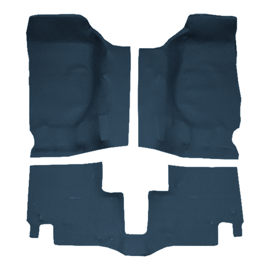 2007-2010 Jeep Wrangler 2DR Pass Area Vinyl Molded Flooring - 3-Piece - product image