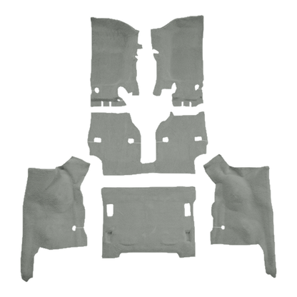 2011-2018 Jeep Wrangler 2DR Complete Cutpile Molded Replacement Carpet Kit - 6-Piece - product image