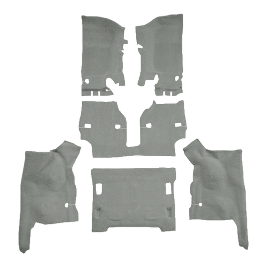 2011-2018 Jeep Wrangler 2DR Complete Cutpile Molded Replacement Carpet Kit - 6-Piece - product image