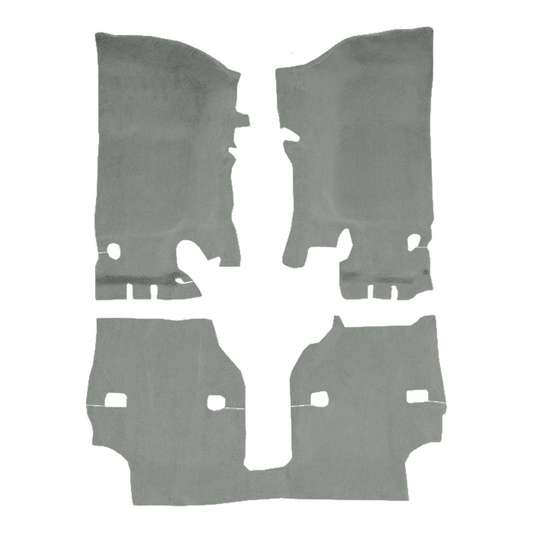 2011-2018 Jeep Wrangler 2DR Pass Area Cutpile Molded Replacement Carpet Kit - 3-Piece - product image