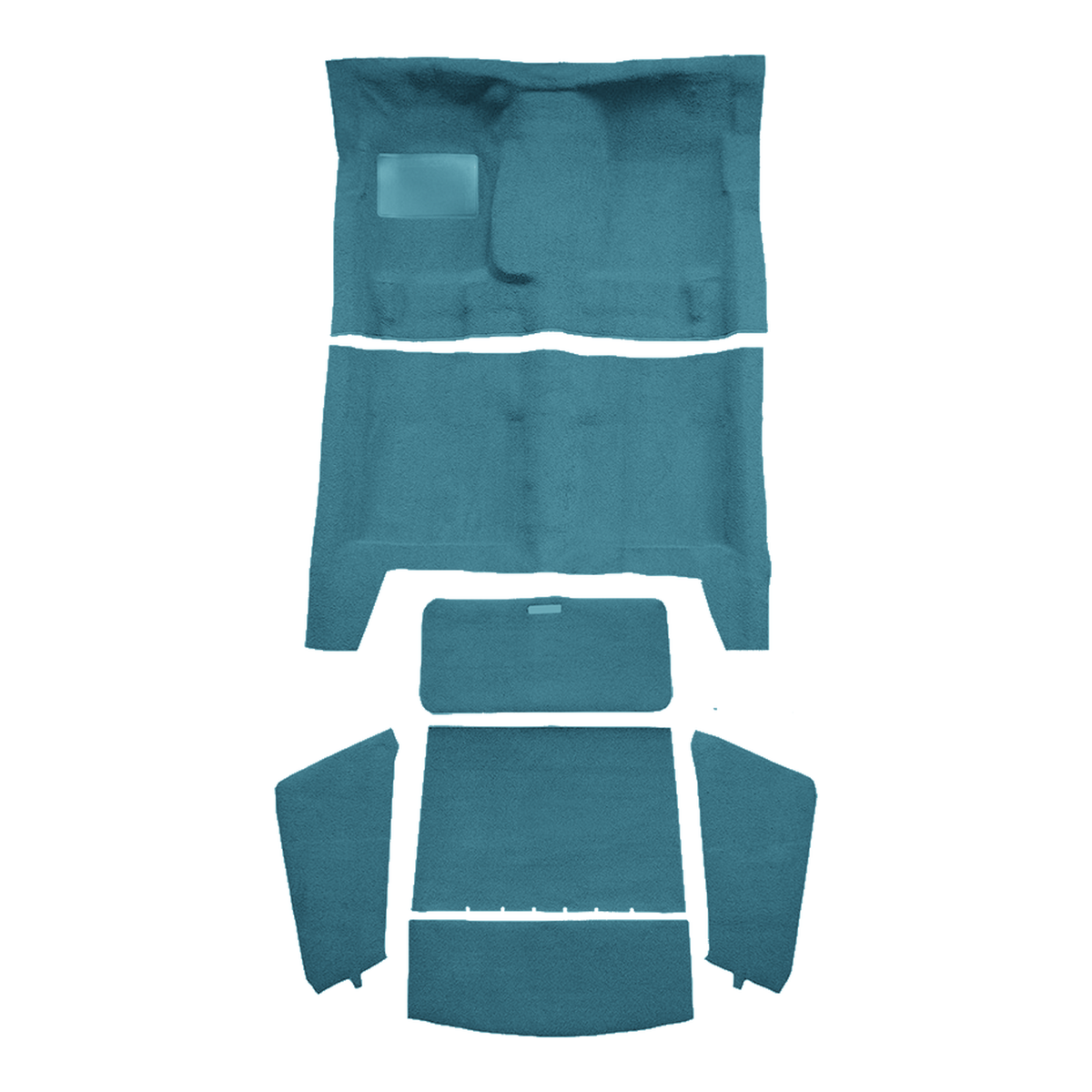 1967-1969 Plymouth Barracuda FB 4spd Complete w/o Console Strip Loop Replacement Carpet Kit - 7-Piece - product image