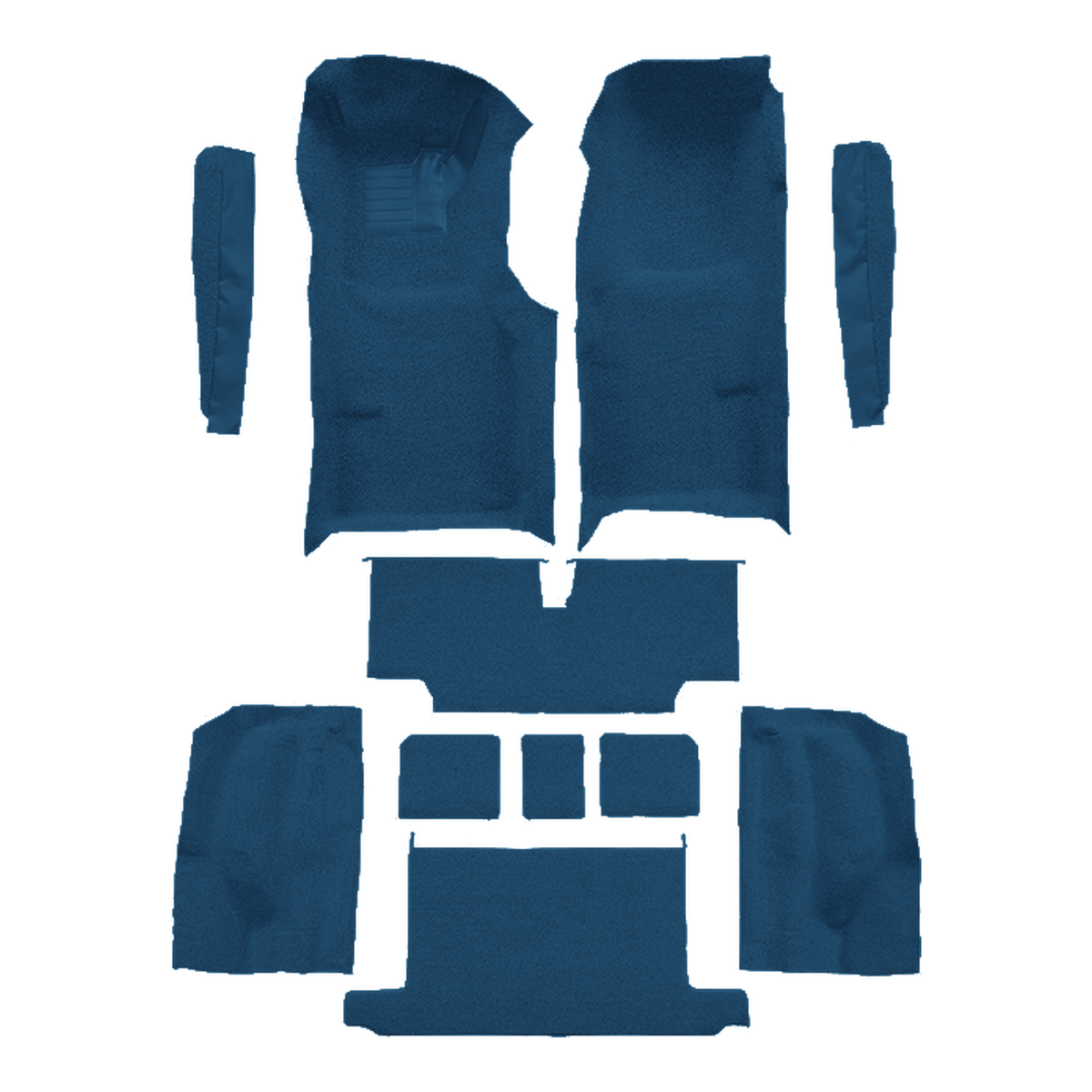 1973-1975 Chevy Corvette Roadster Auto Complete w/ Pad Cutpile Replacement Carpet Kit - 11-Piece - product image