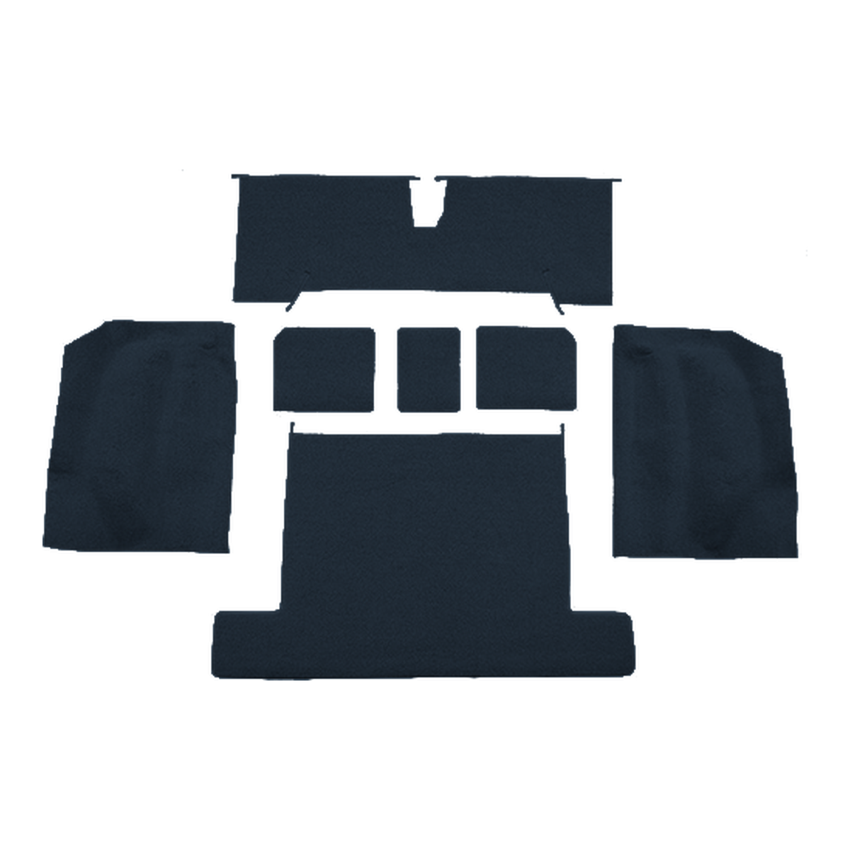 1977 Chevrolet Corvette Rear without Pad Cutpile Molded Replacement Carpet Kit - 7-Piece - product image