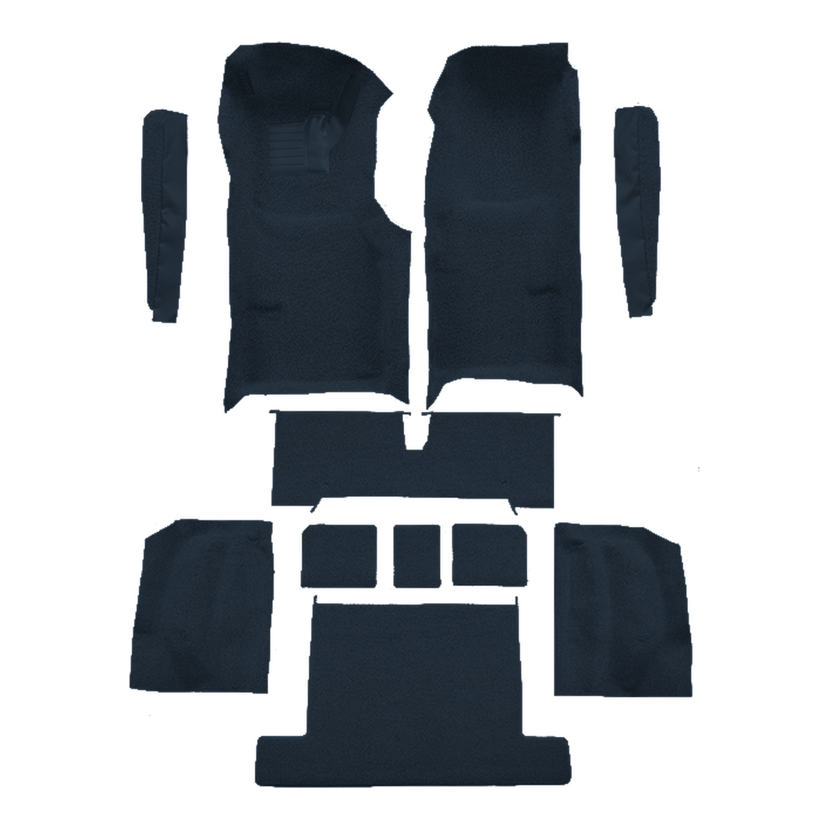 1977 Chevrolet Corvette Complete with Pad Cutpile Molded Replacement Carpet Kit - 11-Piece - product image