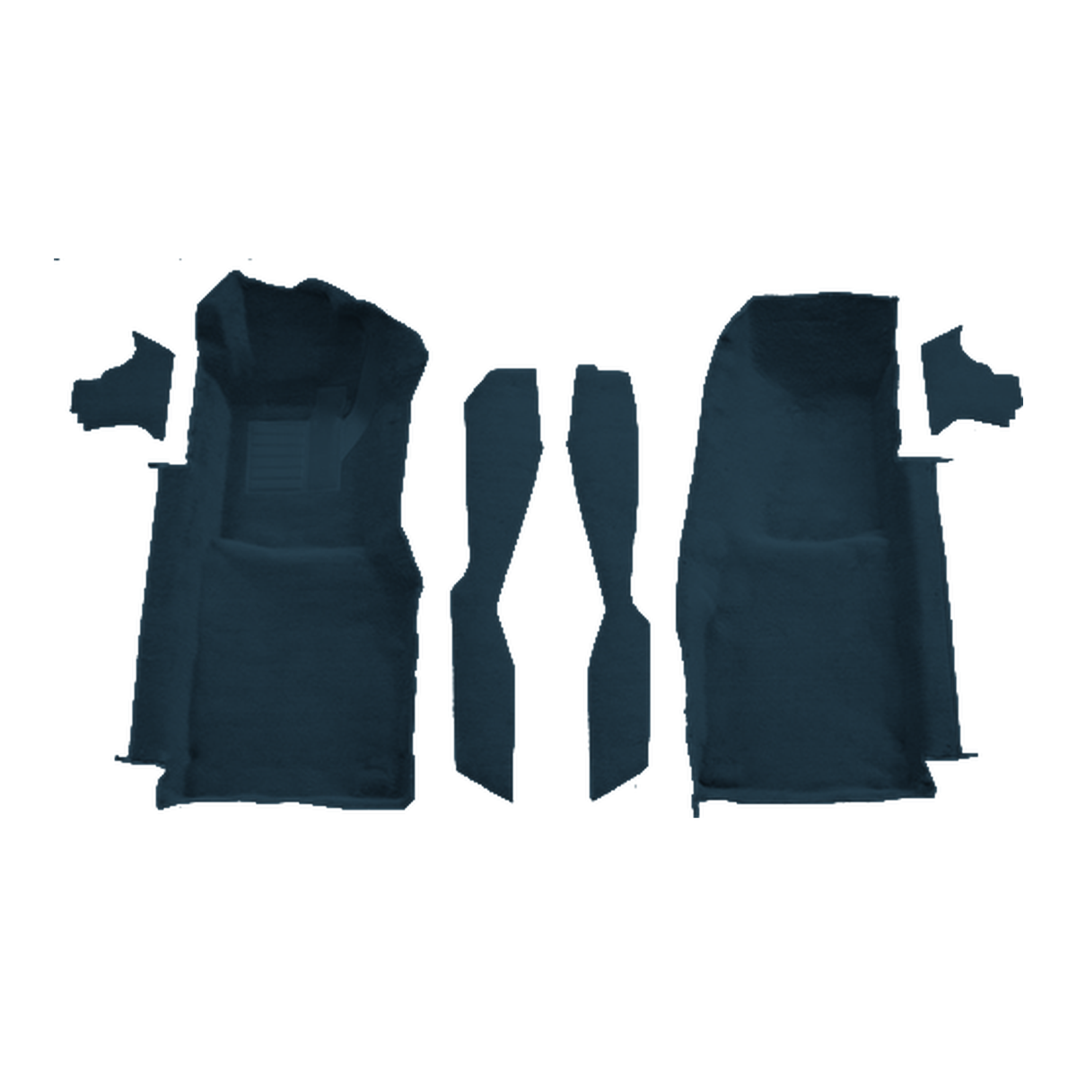 1978-1980 Chevy Corvette Front w/ Console Strips & Kick Cutpile Replacement Carpet Kit - 6-Piece - product image