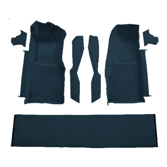 1978-1980 Chevy Corvette Front w/ Console Strips, Kick Panels Cutpile Replacement Carpet Kit - 7-Piece - product image