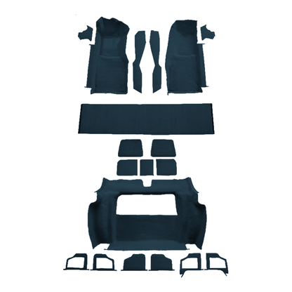 1978-1979 Chevy Corvette Complete w/ 3 Compt Doors Cutpile Molded Replacement Carpet Kit - 19-Piece - product image