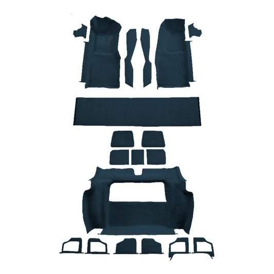1978-1979 Chevy Corvette Complete w/ 3 Compt Doors Cutpile Molded Replacement Carpet Kit - 19-Piece - product image