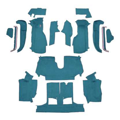 1992-1993 Chevy Corvette Conv w/ 1 Dr Latch Cutpile Replacement Carpet Kit w/ Mass Backing - 16-Piece - product image