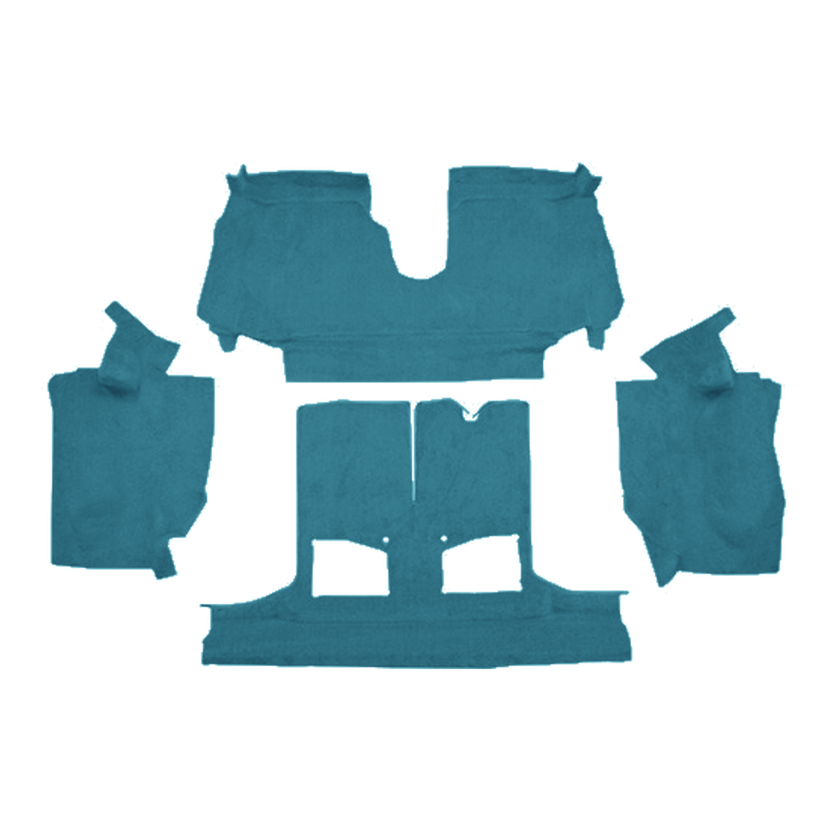 1992-1993 Chevy Corvette Conv w/ 1 Dr Latch Cutpile Replacement Carpet Kit w/ Mass Backing - 4-Piece - product image