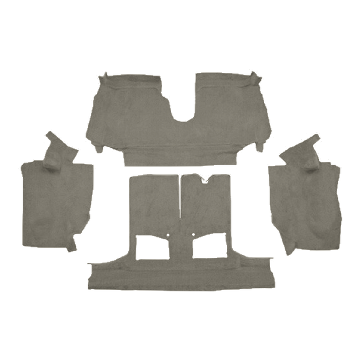 1994-1996 Chevy Corvette Conv Rear Cutpile Molded Replacement Carpet Kit w/ Mass Backing - 4-Piece - product image
